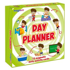 Детский развивающий набор магнитов "Распорядок дня" ML4032-03, 72 магнитные фигурки