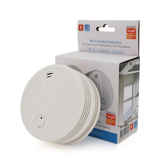 Автономний WiFi датчик диму з сиреною YOSO Dsmoke WIFI-01 TUYA живлення Крона1
