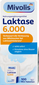 Mivolis Laktase 6.000 - для облегчения переваривания лактозы, 100 таблеток