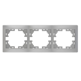 MIRA сірий металік Рамка горизонтальна 3-я без вставки Лезард