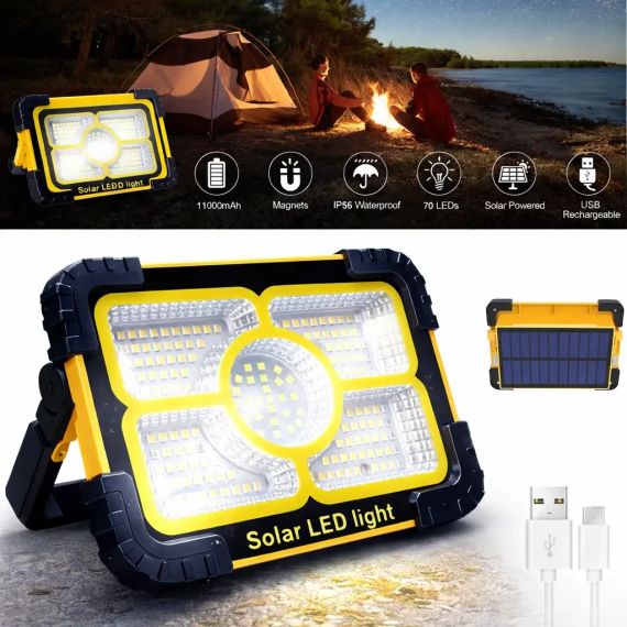 Фонарь аккумуляторный 30W, 3600mAh, Working Lamp JN-882 / Прожектор светодиодный / Лампа на солнечной панели