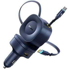 АЗП Baseus PrimeTrip VR2 Max PD100W+QC3.0 with retractable cable (1USB-A/3C) (C02066) Cosmic Black
