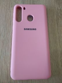Чохол Silicone Cover Case для Samsung A21/A215 pink