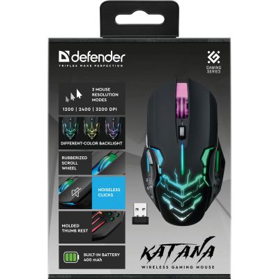 Мышка Defender Katana GM-511 LED Wireless Black (52511) | Зображення 4