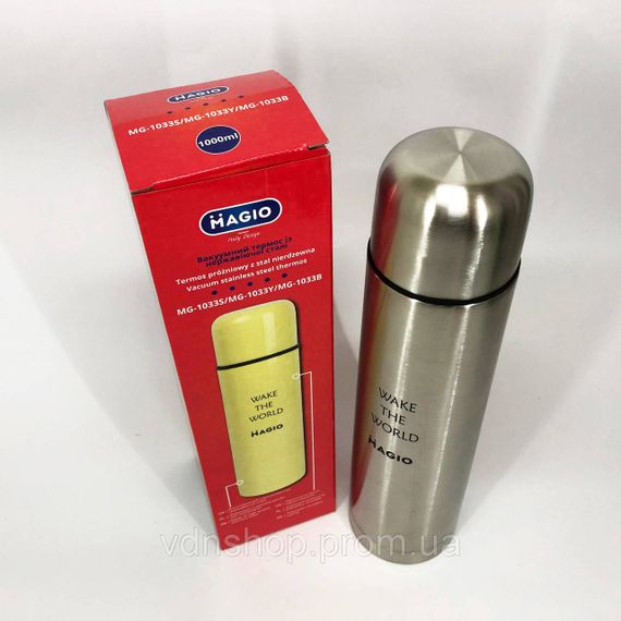 Гарячий термос для чаю MAGIO MG-1033S 1 л, Термочашка похідна, Термос для гарячих напоїв чаю PE-16 | Зображення 6
