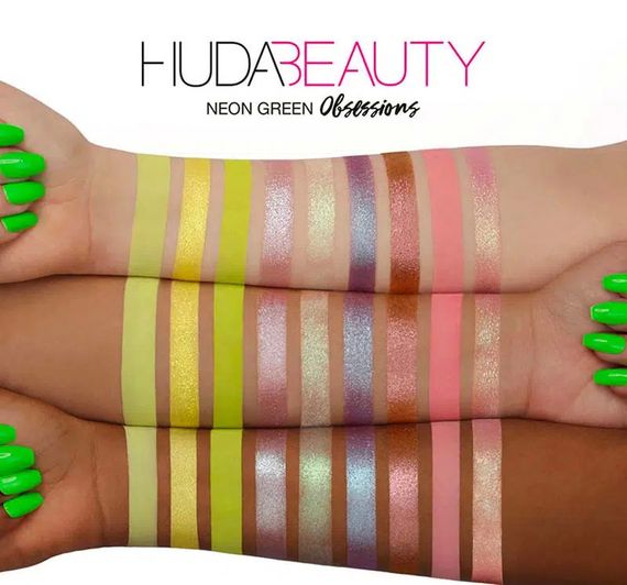 Неоновые тени для век Huda Beauty Neon Green Obsessions | Зображення 1