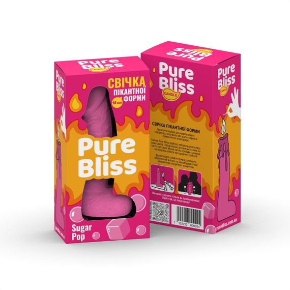 Ароматна свічка пікантної форми Pure Bliss Pink Sugar Pop (Жуйка) 15 см sexstyle | Зображення 6