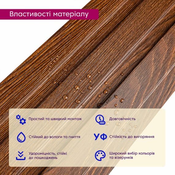 Рейка декоративная WPC стеновая 200х11х2900мм SW-00003009 | Зображення 3