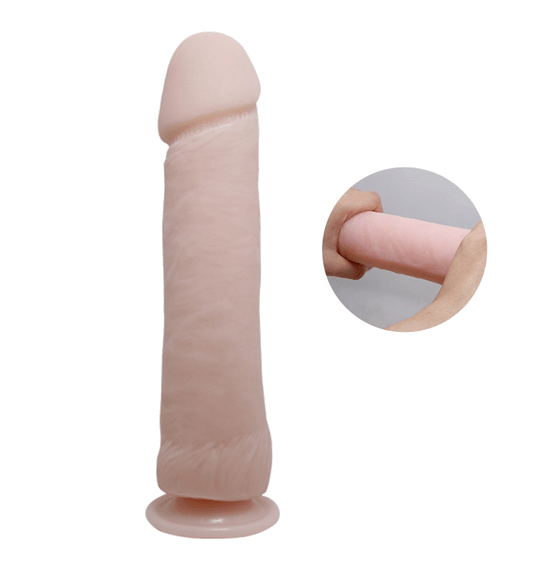 Фалоімітатор без мошонки - The Big Penis String Stimulation, 26 см Sex Aura | Зображення 7
