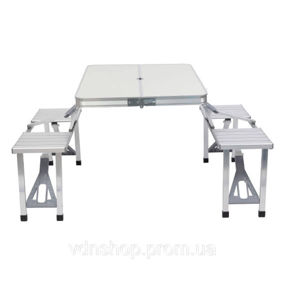 Складной алюминиевый стол трансформер + 4 стула для пикника в чемодане набор туристической складной мебели G03-2 | Зображення 1