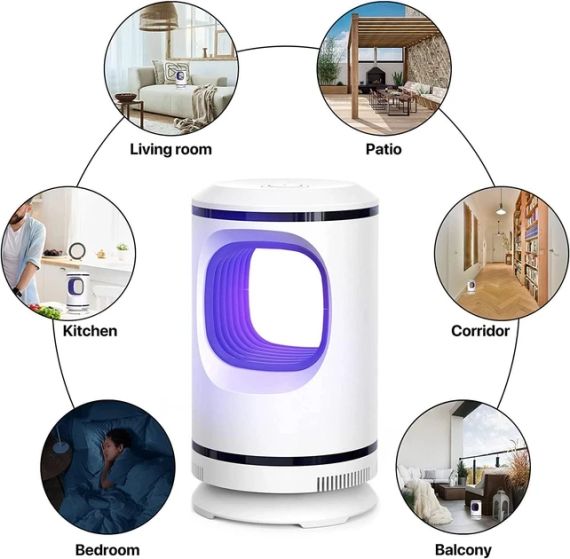 Електрична лампа для знищення комарів, USB-зарядка. Колір білий | Зображення 5