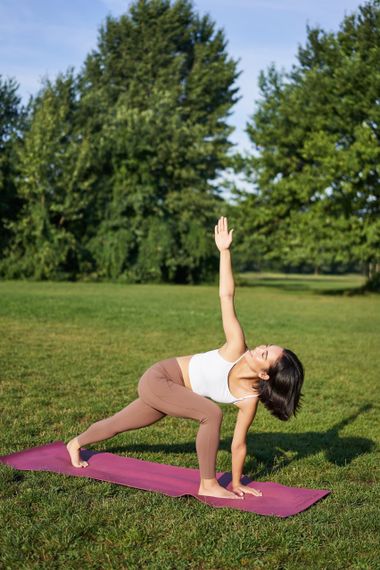 Коврик для йоги и фитнеса Паверплей 4010 PVC Yoga Mat Розовый (173x61x0.6) | Зображення 7