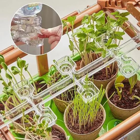 Ігровий набір теплиця для вирощування рослин з насінням та крапельним поливом Рожевий | Зображення 1