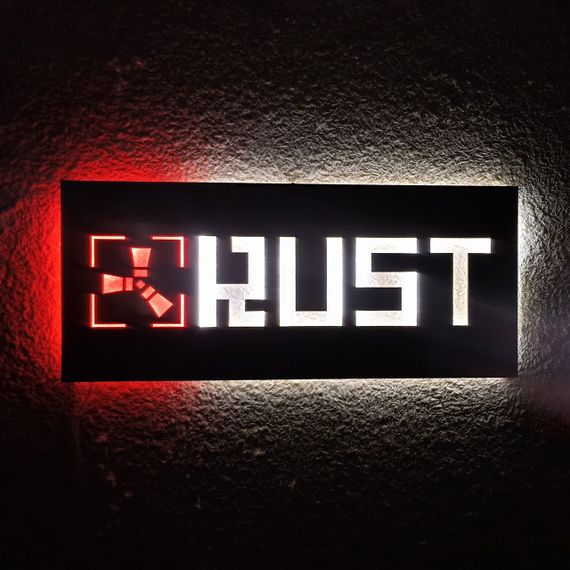 Панно декоративне картина на стіну Rust LED підсвітка 560x180 acr-p000277