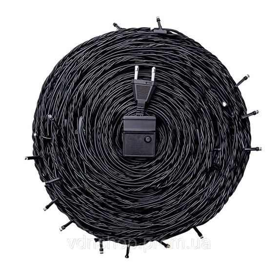 Новогодняя гирлянда комнатная нить 22 м 220 LED черный провод Белый W220LED22MBW | Зображення 7