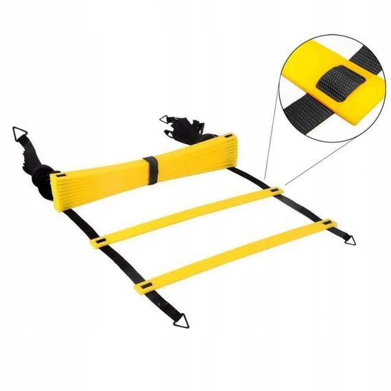 Координаційні сходи для тренування швидкості Power System PS-4087 Agility Speed Ladder Black/Yellow | Зображення 3