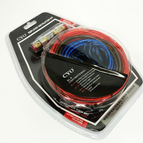 Набор проводов для установки саббуфера kit MD 8, набор кабелей для автоакустики PY-38 | Зображення 5