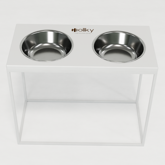 Миски на підставці для великих собак Hollky Base XL40 (2 × 1,8 л) BXL40-522640-WHWH | Зображення 7