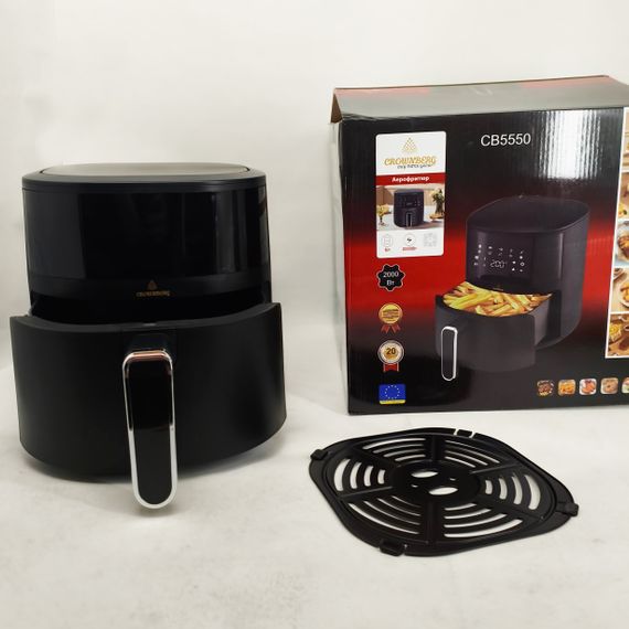 Фритюрница для жарки картошки Crownberg CB-5550 2000Вт 5л, Домашняя фритюрница настольная ES-85 | Зображення 5