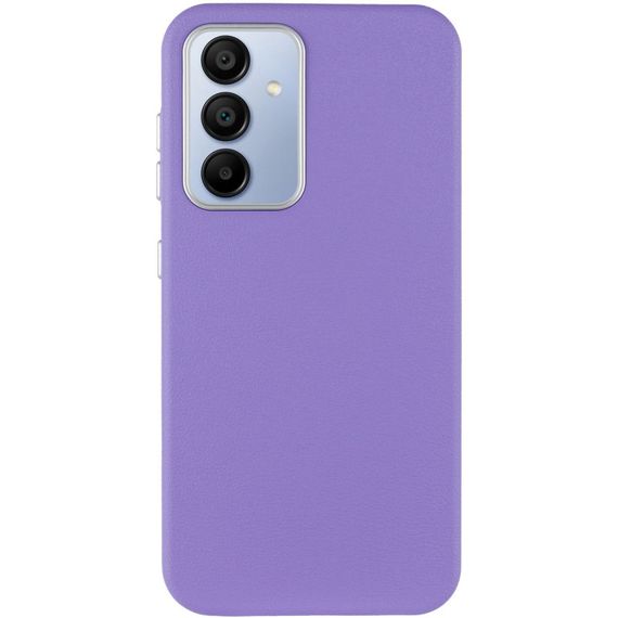 Кожаный чехол Leather Case Metal Buttons для Samsung Galaxy S23 FE Light Purple | Зображення 1