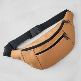 Сумка на пояс BUMBAG з екошкіри, горіхова (EBB2_OR)