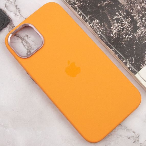 Чохол Silicone Case Metal Buttons (AA) для Apple iPhone 12 Pro Max (6.7") Силікон, Жовтогарячий/Marigold | Зображення 6