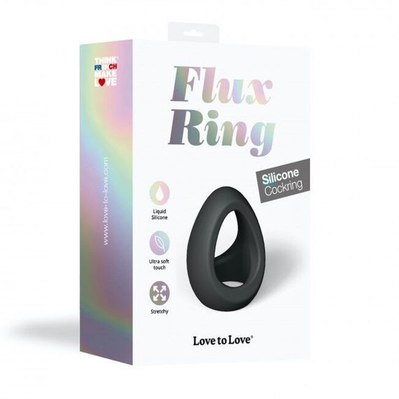 Эрекционное кольцо двойное Love To Love FLUX RING - BLACK ONYX | Зображення 6