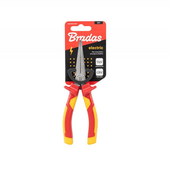 Плоскогубці плоскі Bradas ELECTRIC, 160 мм, 1 кВ VDE (DIY-PL1017/6) | Зображення 1