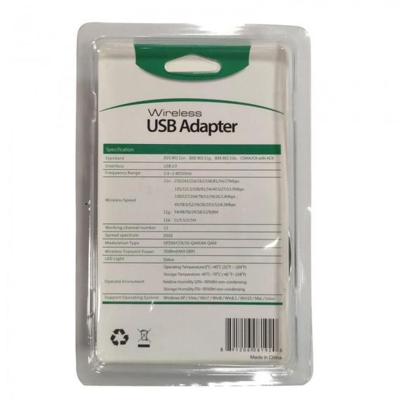 USB Wi-Fi сетевой адаптер Wi Fi 802.11n + Антенна | Зображення 1