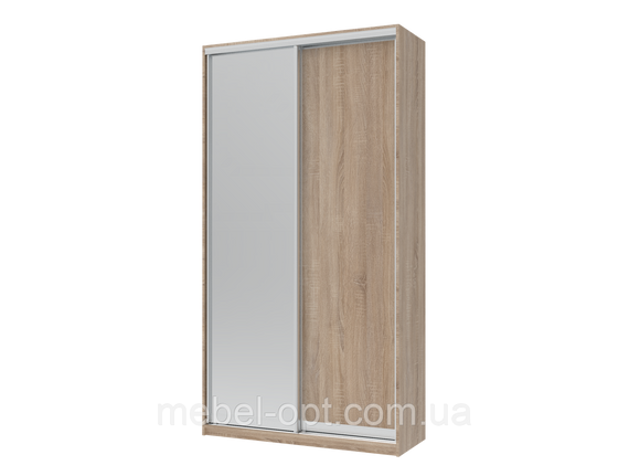 Шафа купе Сіті Лайт Doros Дуб Сонома 1 ДСП / 1 Дзеркало 120х45х225 (42002033)