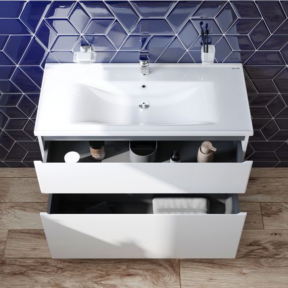 Тумба підлогова AM.PM X - Joy 100 см з умивальником (M85-FSX1002-WC1002WG38) | Зображення 2