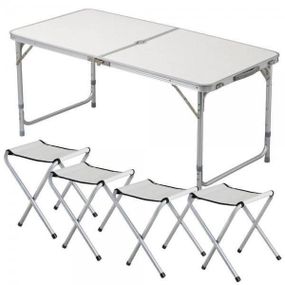 Стіл та стільці для пікніка Folding Table Білий