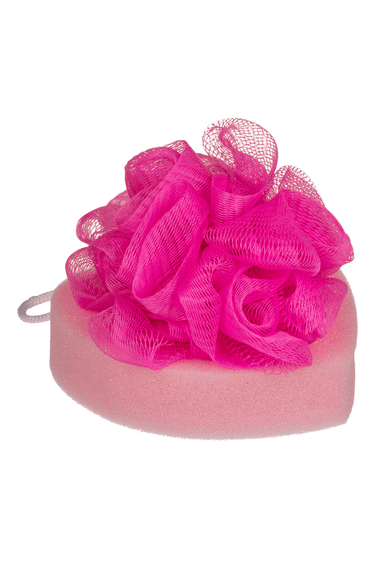 Губка для ванни OOTB Bath Sponge Heart 12 см Рожева