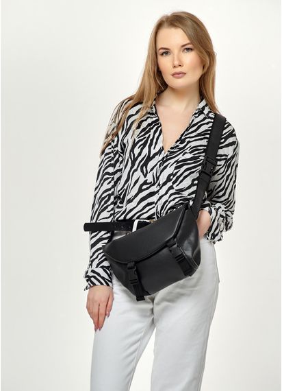 Жіноча сумка бананка Sambag Tirso Zard чорна 33 × 22 × 7 см (80551001) | Зображення 4