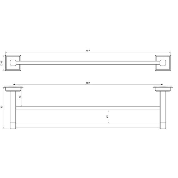 Тримач рушників TOPAZ TКВ 9911/45 | Зображення 1