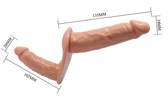 Страпон із двома насадками BAILE - DOUBLE DILDOS Strap On, BW-022077 sexstyle | Зображення 7