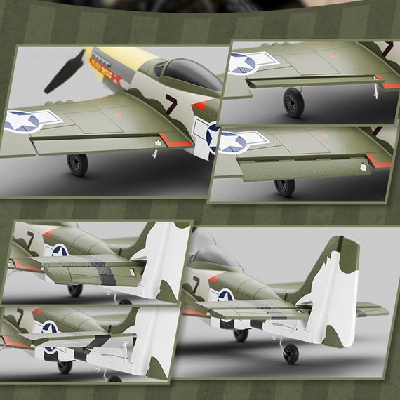 Літак на радіокеруванні SCHE W551 Four-channel Stunt Fighter Green | Зображення 3