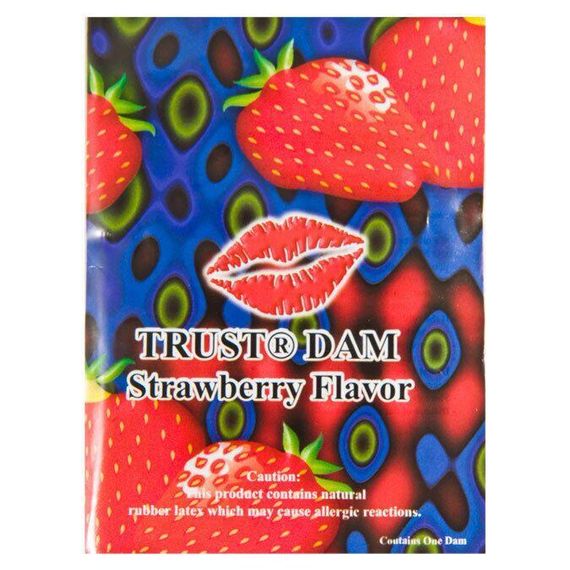 Латексная салфетка Latex Dental Dams Strawberry 1 шт Sex Aura | Зображення 1