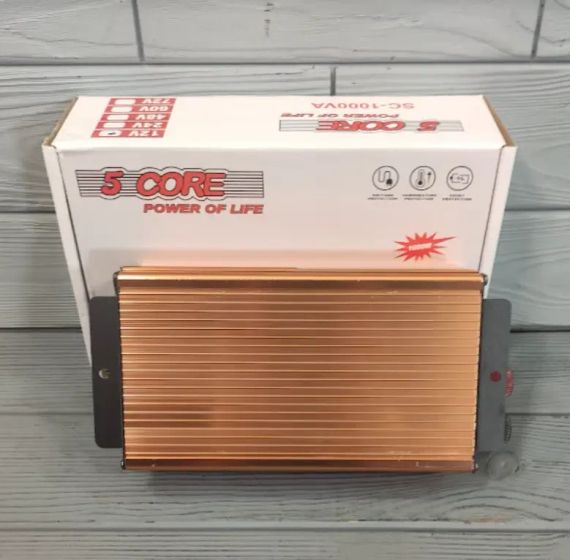Перетворювач напруги 12V-220V 1000W/інвертор автомобільний 1000W 12 V UN-3054 (work 660W) | Зображення 1