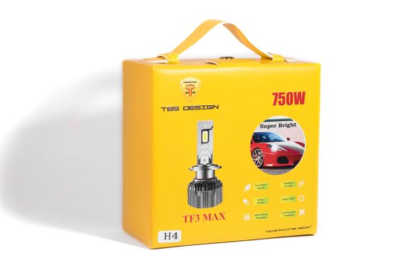 Комплект светодиодных ламп TBS Design TF3 MAX H4 H/L P43t 9-32V 130W 15000Lm 6000K + CANBUS | Зображення 3