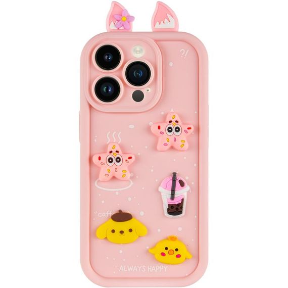 Чехол TPU Toys Case with Ears для Apple iPhone 12 Pro (6.1") Light Pink | Зображення 1