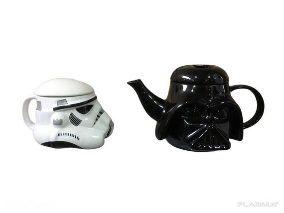 Подарочный Набор Кружка Чашка Бокал 3D Крышкой Star Wars Штурмовик 3D и Заварник | Зображення 2