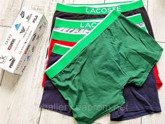 Чоловічі Труси боксери Lacoste , труси Лакоста - 7 кольорів на вибір | Зображення 3