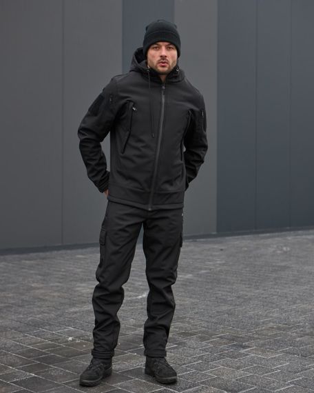 Чоловічий костюм Xtone SOFTSHELL Tiger T3 колір чорний р.S 441946