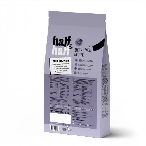 Сухий корм Half&Half для дорослих собак маленьких порід, з яловичиною, 12 кг | Зображення 1