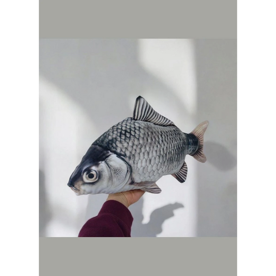 М'яка дитяча іграшка Риба Карась срібний 71 см, подушка-іграшка для шанувальників риб | Зображення 4