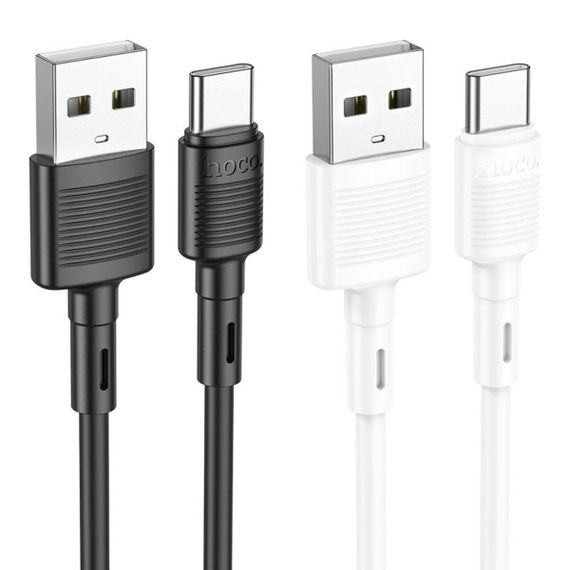 Кабель HOCO X83 USB to Type-C 3A, 1m, PVC, PVC connectors, White | Зображення 2