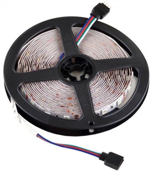 Светодиодная RGB лента Venom SMD 5050 5м 12V IP20 RGB (VST-5050120600-RGB) с пультом и блоком питания | Зображення 1