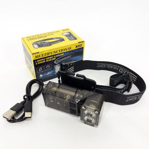 Водонепроницаемый фонарик X52, , Перезаряжаемый налобный фонарь Head Lamp, Фонарь на голову для туристов IS-65 | Зображення 2