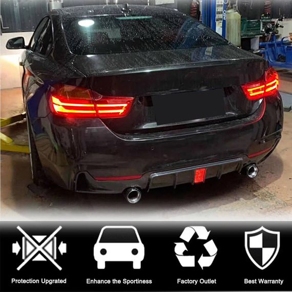 Дифузор заднього бампера V7 (для M-Sport, Карбон) для BMW 4 серія F-32 2012-2020 рр | Зображення 5